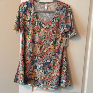 LuLaRoe pastel tropical Perfect T  size S